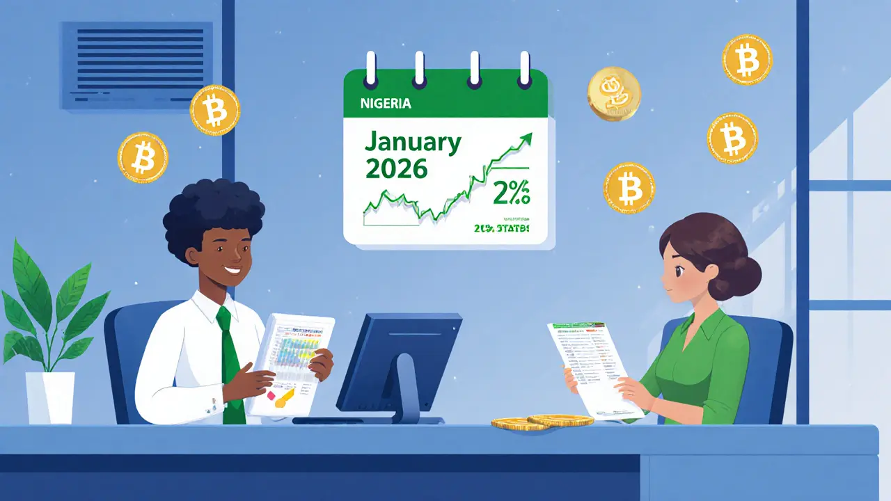 Nigerianer reichen Kryptogewinne steuerlich ein, unterstützt von einer digitalen Assistentin.