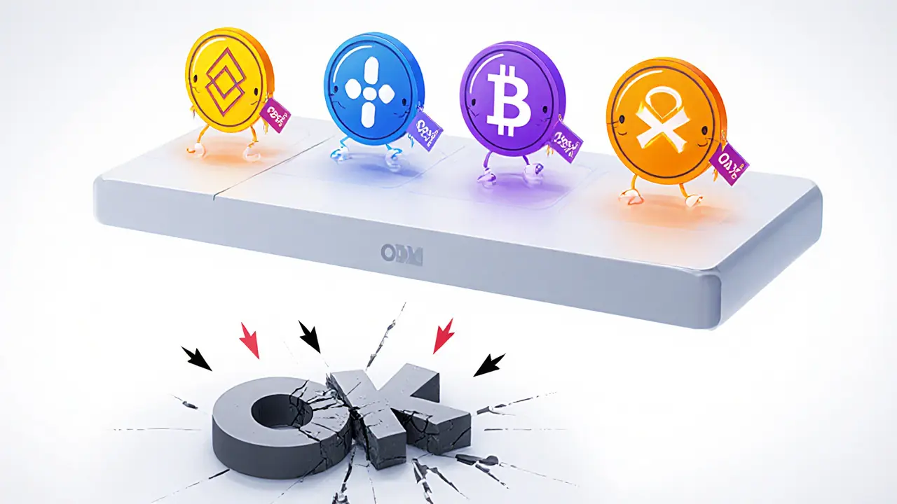 Vergleich von modernen Krypto-Börsen mit Bithumb Singapore als gebrochenem Icon in der Unterseite.