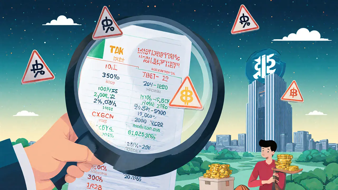 Ein Steuerprüfer überwacht Krypto-Transaktionen, während der digitale Peso in der Ferne erscheint.