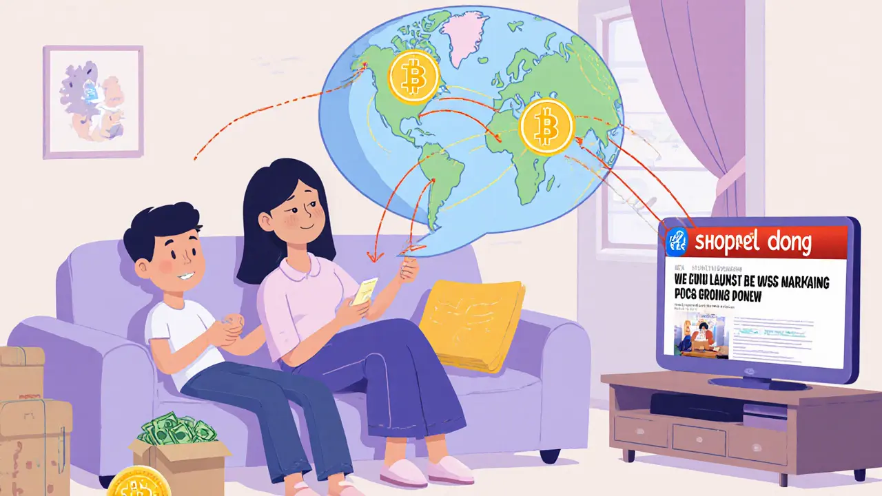 Eine Mutter sendet Krypto ins Ausland, während eine digitale Landeswährung vergeblich versucht, mitzuhalten.