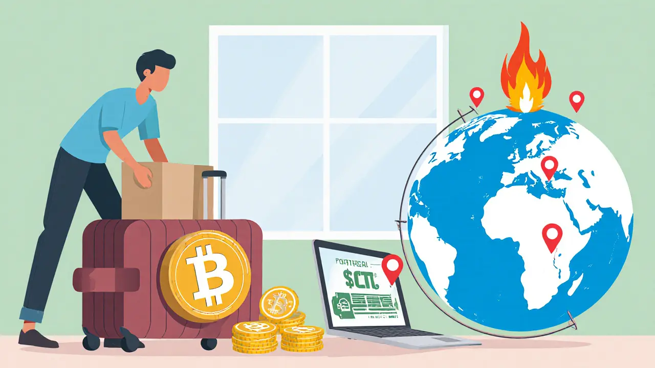 Wie man Kryptosteuer legal durch internationale Umzug reduziert