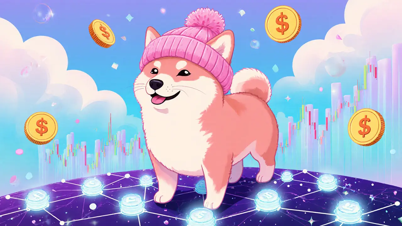 Was ist Dogwifhat (WIF) - Der Solana-Memecoin mit dem rosa Mützchen