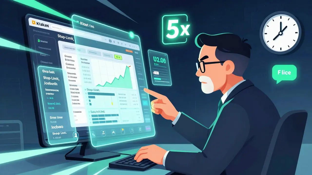 Erfahrene Trader arbeiten mit komplexen Order-Typen auf der Kraken-Plattform.