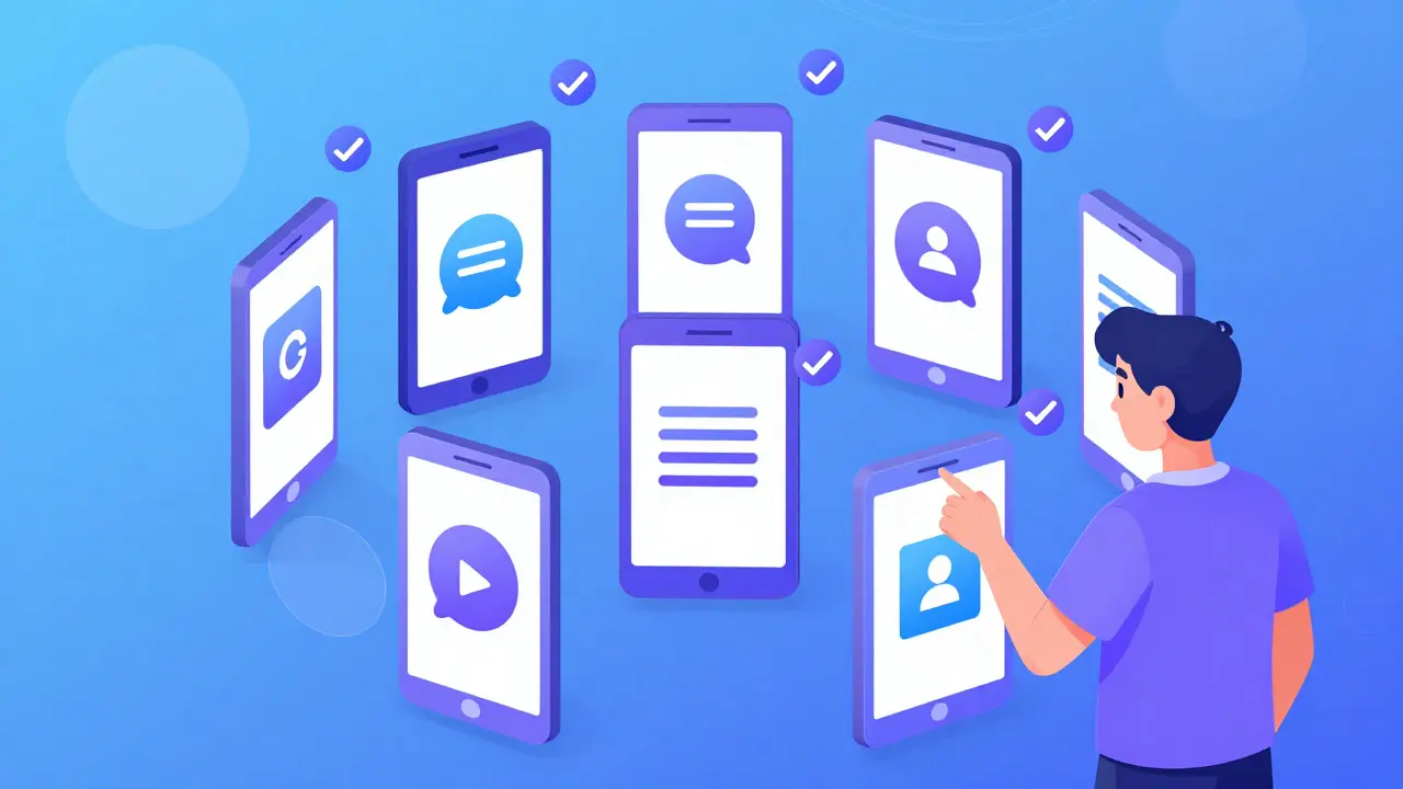 Nutzer erledigt Schritte auf Geräten für die Airdrop-Beteiligung.