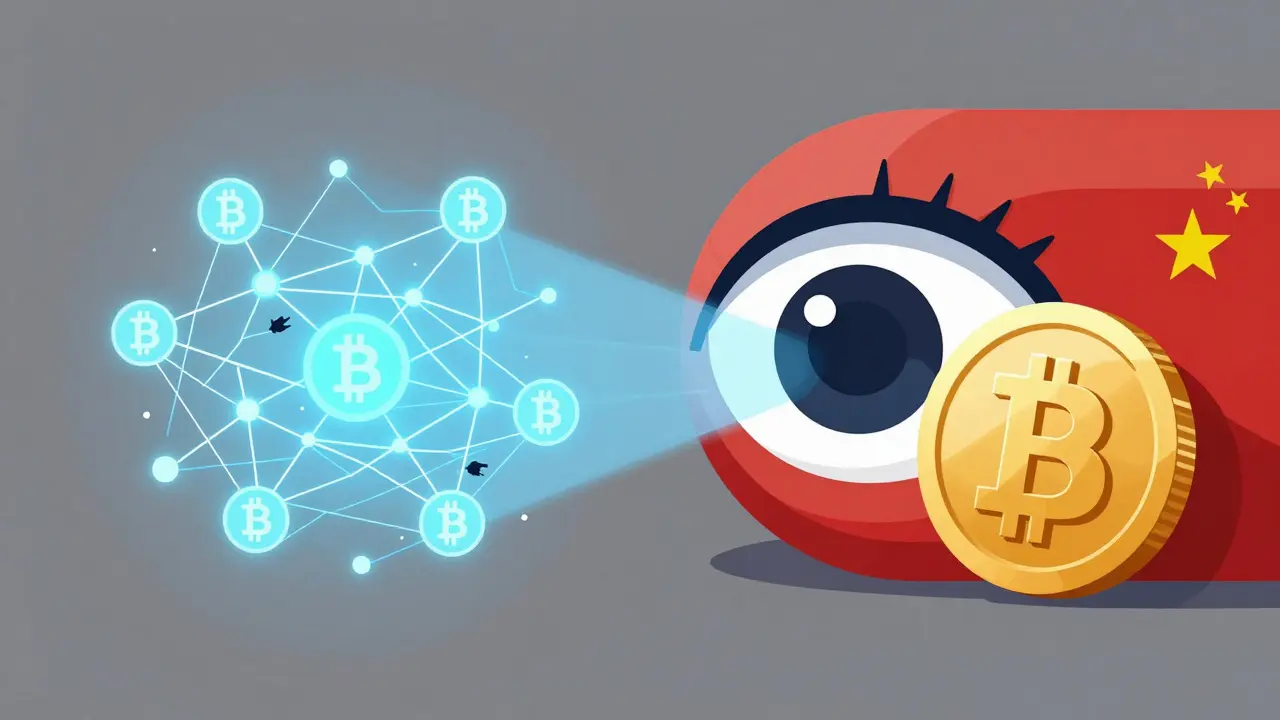 Symbolische Darstellung des Konflikts zwischen dezentralem Bitcoin und dem digitalen Yuan.