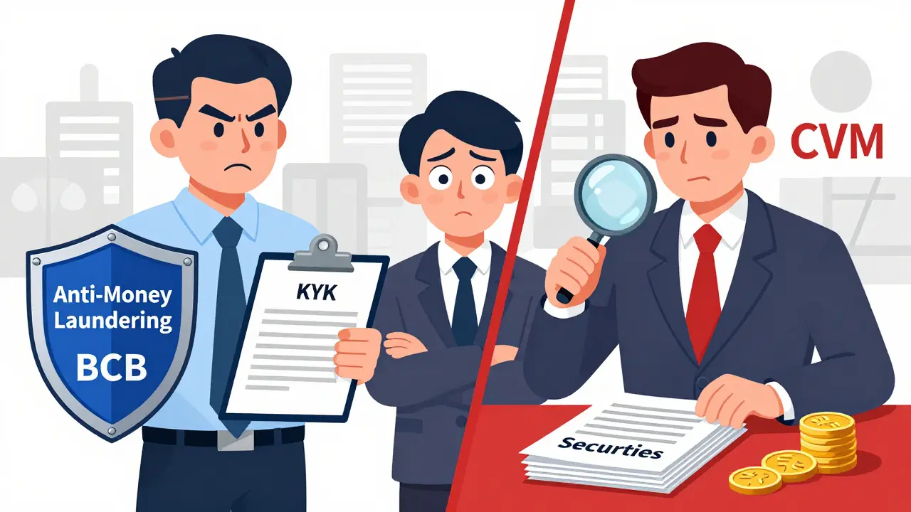 Illustration der Regulierung durch BCB und CVM für Krypto
