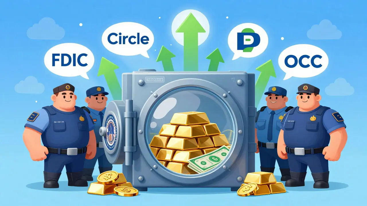Illustration: Stabile Reserven und Aufsicht durch GENIUS Act für Stablecoins
