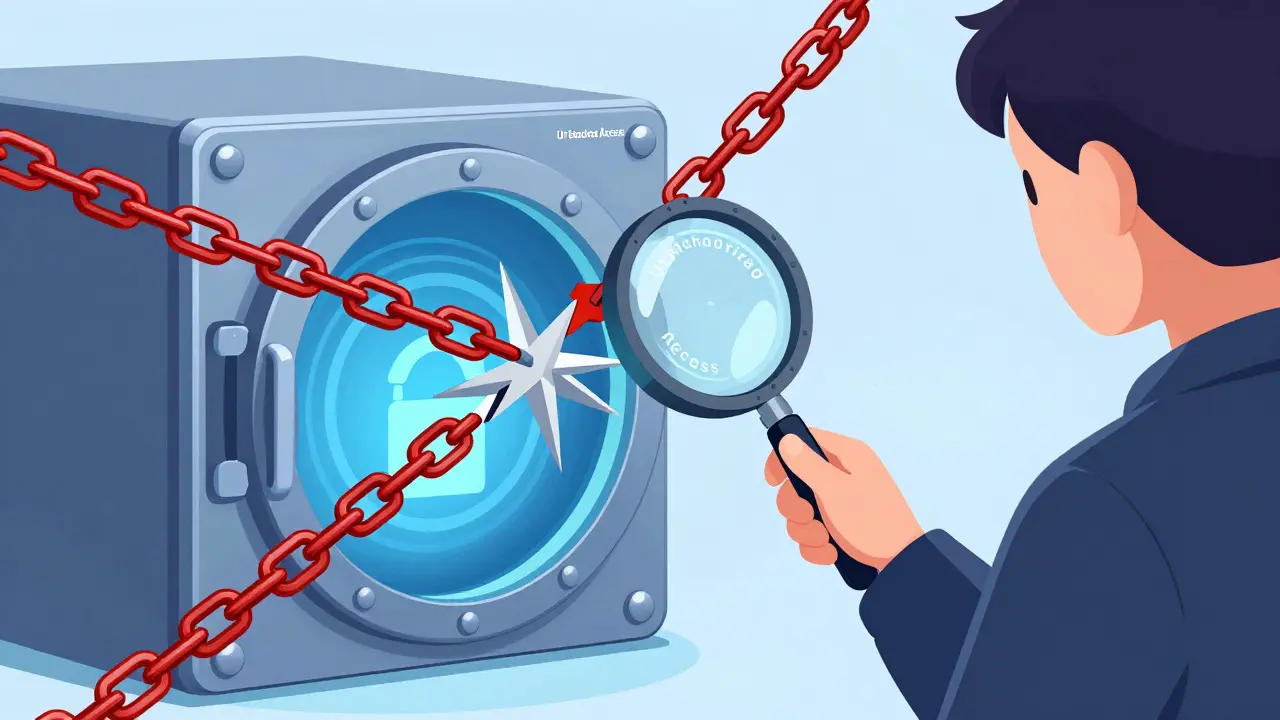 Person sichert digitale Wallet vor unbefugtem Zugriff durch Scams