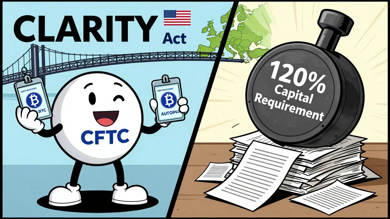 Zeichnung: CLARITY Act bringt Klarheit für digitale Rohstoffe und Börsen