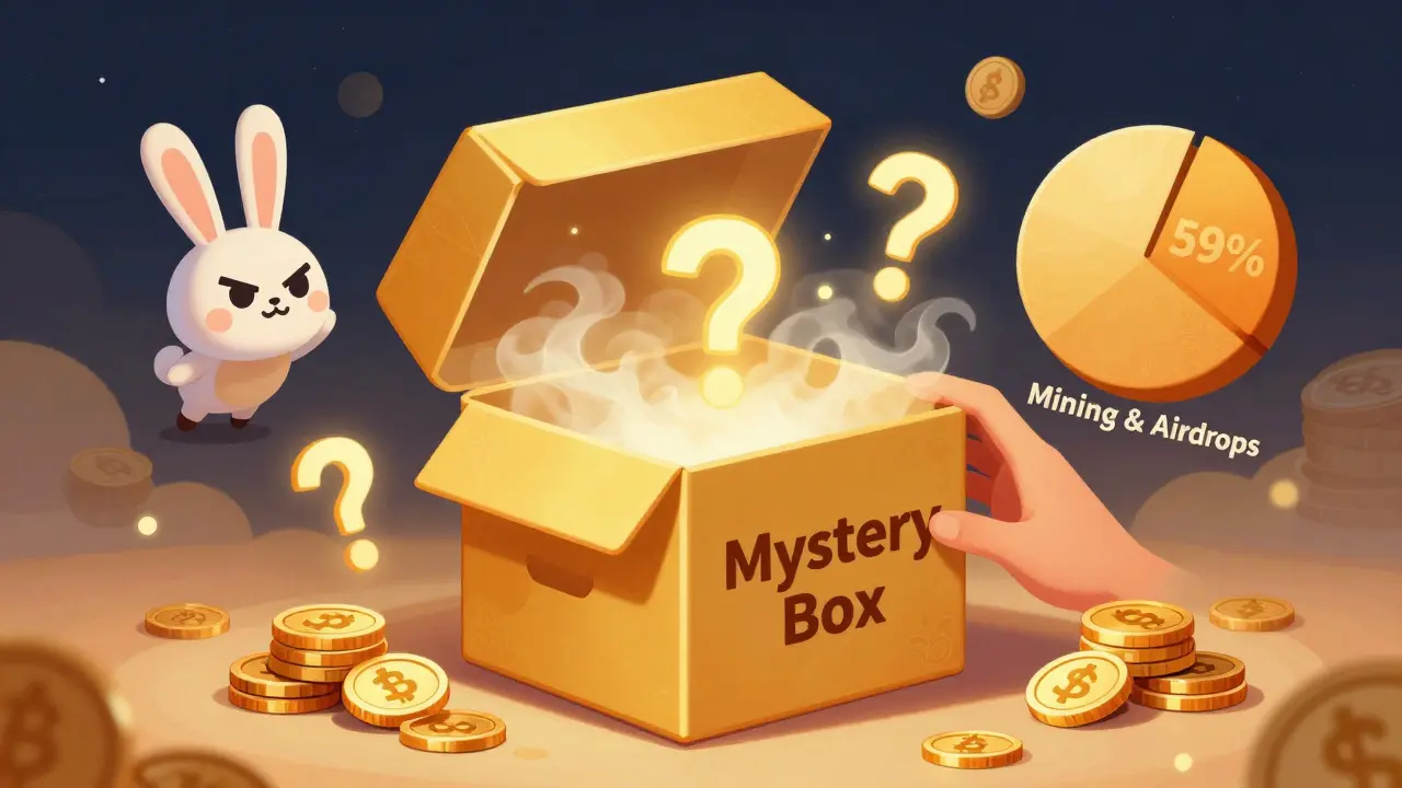Geheimnisvolle Mystery Box mit Hasen-NFT und Gewinnchancen