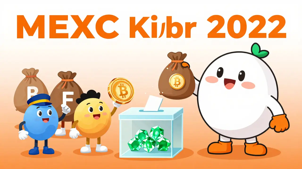 Karikatur der Token-Verteilung über Staking und Abstimmungen auf einer Börse