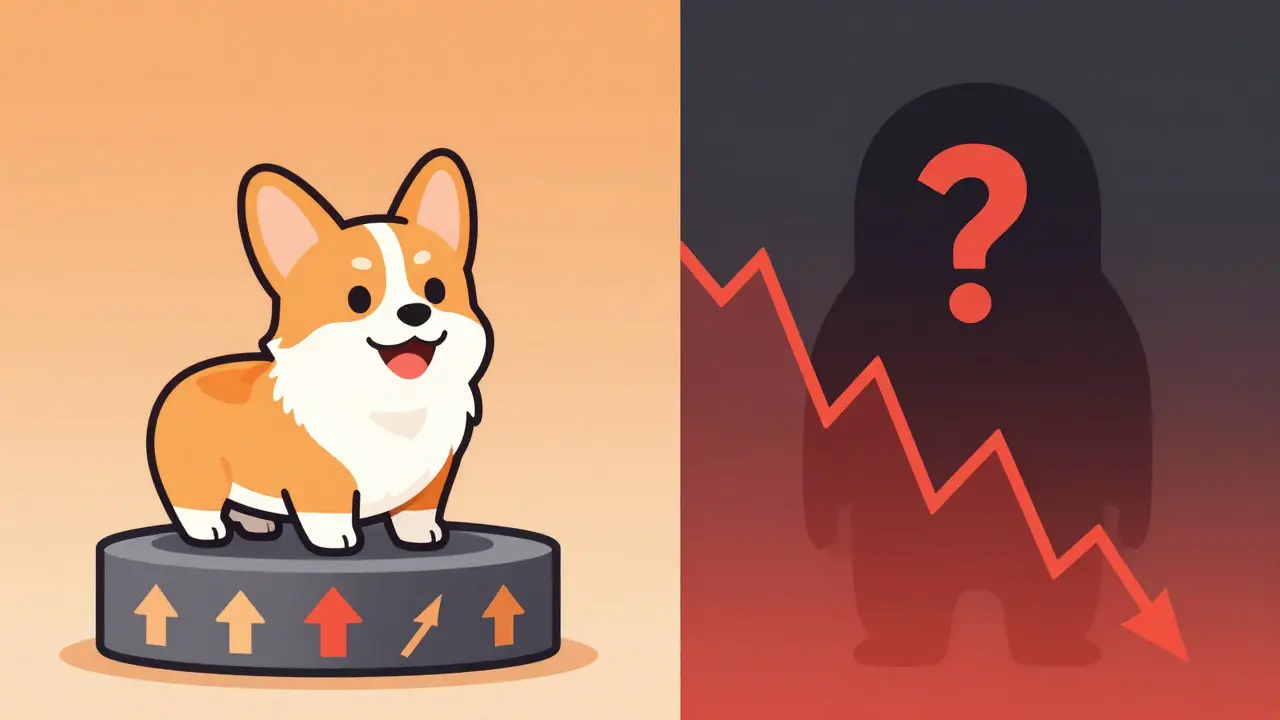 Karikatur zeigt Risiko und Volatilität bei Krypto-Investitionen