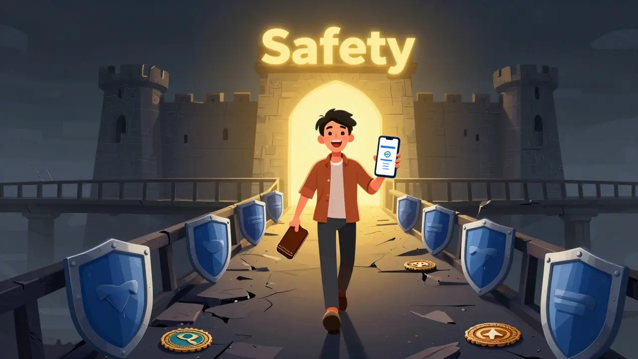 Nutzer wählt sichere Exchange statt riskanter Plattform