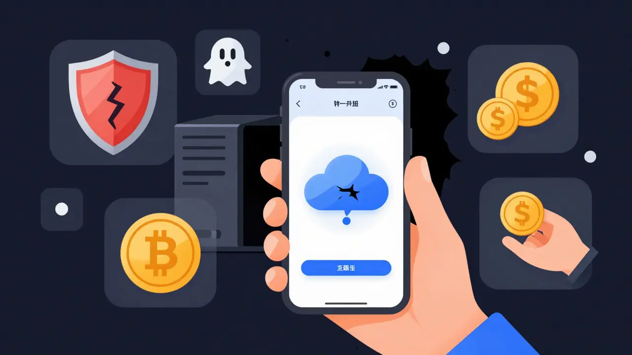 Illustration zu Sicherheitsrisiken bei unbekannten Krypto-Apps