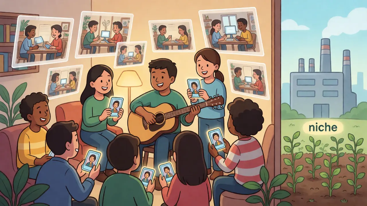 Niche artist engaging with super-fans through exclusive digital content