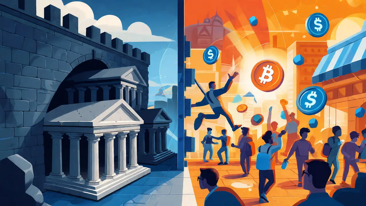 Regulierungsmauer trennt Banken von Krypto-Markt